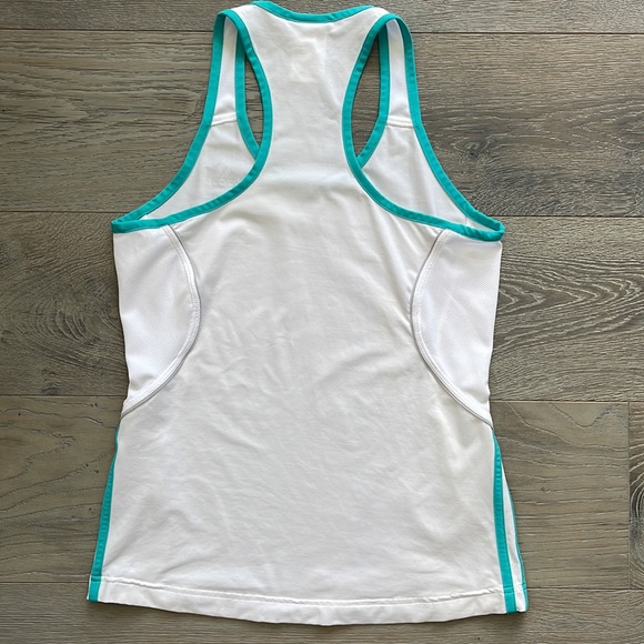 Adidas White and Turquoise Racer Back Tank-M - Picture 5 of 5